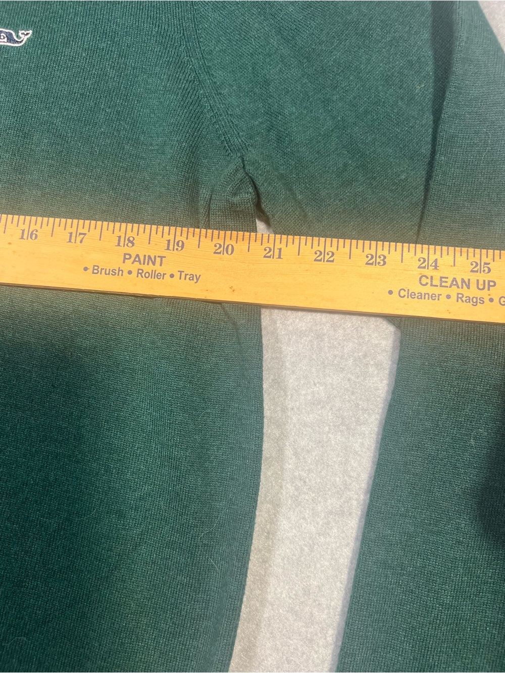 Vineyard Vines Green Men's Half-Zip Sweater with Striped Collar - Picture 6 of 9